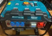 Бензогенератор Moller MR/GGT3303TRM 3,0 кВт, ручной запуск. Двигатель 4-х тактный 7л. с. Бак 15л. 220В(3 розетки)/380В. медная обмотка, синий