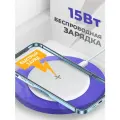 Беспроводная зарядка, WALKER, WH-51, кабель Type C, 15Вт, индикатор, зарядное устройство, беспроводная зарядка для iphone, зарядное устройство, белая