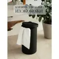 Корзина для белья Rompicato Basket Round, экокожа, 50л, черная, круглая, 1шт