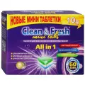 Clean & Fresh All in 1 mini для посудомоечной машины, 60 шт., 0.6 л