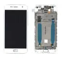 Дисплей (матрица + тачскрин) для Asus ZenFone Live ZB553KL белый с рамкой