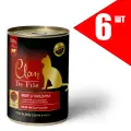 CLAN De File консервы для кошек 340 г Говядина (6 банок)