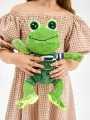 Мягкая игрушка лягушка плюшевая зеленая 30 см