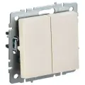 Выключатель проходной 2-кл. СП BRITE ВС10-2-6-БрКр 10А беж. BR-V22-0-10-K10 IEK (8шт.)