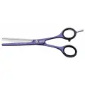 Парикмахерские ножницы JAGUAR White Line PASTELL PLUS 40 VIOLA филировочные (40 зубцов) прямые 5,5, фиолетовые 3053-1