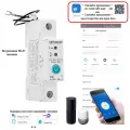 Выключатель счётчик на din рейку wi fi умный дом 63 А автомат работает под eWeLink и Алиса, Салют и т. д. Однополюсный.
