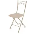 Стул складной Nika Ника 1, сиденье 39,5 x 40 см, слоновая кость/бежевый металлик