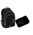 Школьный рюкзак ErichKrause ErgoLine 15L CatPix + пенал-книжка без наполнения