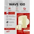 Вентилятор ERA WAVE 100 Ivory, вытяжной, бесшумный, ABS-пластик, накладной, IP24
