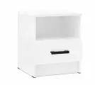 Тумба прикроватная Эко Белый гладкий, ЛДСП, с ящиком , полочкой 400х468х375 ЭРА