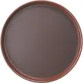 Поднос прорезиненный круглый Проотель, полипроп, диаметр 40,5см, коричнев.