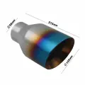 Насадка на глушитель универсальная обоженная синее пламя Dвх 58, Dвых 102mm скош. (длин 215мм) из нержавеющей стали