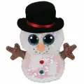 TY Flippables Снеговик Melty в шляпе 15см