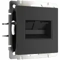 Розетка для интернета двойная RJ-45 Werkel W1182208 черный матовый IP20
