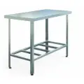 Стол производственный Assum, 800х600х850мм, без борта, открытый, 1 полка сплошная оцинк, разборный, каркас уголок оцинк, ст. нерж.430