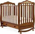 Детская кроватка Доминик Люкс Гандылян К-2002-28, натуральная древесина, качалка, 127х73 см