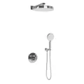 Душевой комплект Sancos Space SC3006CH 4 в 1, встраиваемый, с внутренней частью в комплекте, с термостатом, со смесителем, с верхним душем, латунный, хром, глянцевый