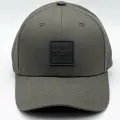 Бейсболка BOSS, мужская, изогнутый козырёк, твёрдый лоб, 100% полиэстер, цвета Хаки