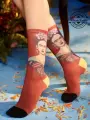 Носки с изображением бабочек и Фриды Кало