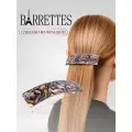 Заколка для волос BARRETTES, Франция, для тонких волос, длина 10 см, ацетат, цвет коричневый оникс