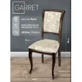 Стул кухонный деревянный GARRET Dionysus, массив бука, с мягкой спинкой (темный орех/Basar Beige)