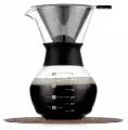 Кемекс для кофе, (Chemex), 600 мл, кофеварка с многоразовым фильтром, с деревянной ручкой