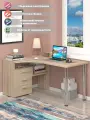 Стол компьютерный Мэрдэс СР-132С-150 С-ЛЕВ Сонома, 101 х 150 х 75 см, угловой, с ящиками