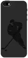 Силиконовый чехол на Apple iPhone SE / 5s / 5 / Эпл Айфон 5 / 5с / СЕ с рисунком Hockey Soft Touch черный