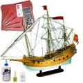 Сборная модель корабля для начинающих от Amati (Италия), Polacca Veneziana, М.1:150, подарочный набор с инструментами, лаком и клеем