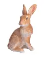 Садовая фигура Decobraz Заяц, полистоун, 34х23х18 см, коричневая