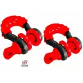Шакл 4X4 CLUB омегообразный с полиуретановыми вставками, 3,25/13 т, красный. Комплект 2 шт