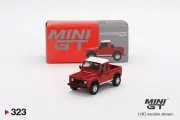 Коллекционная машинка MINI GT 1:64 Land Rover Defender 90 Pickup Masai Red LHD