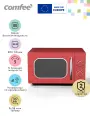 Микроволновая печь Comfee CMW207M2RA-R,700 Вт,5 уровней мощности,20Л, таймер, разморозка по времени/весу, ретро, красный
