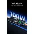 Кабель для быстрой зарядки и передачи данных RECCI Warrior, Type-C to Type-C, 100W, 1.2 метра, Серый