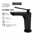 Смеситель на раковину в ванную Comforty FC088A-CMT из латуни черный матовый