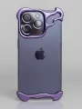 Чехол пурпурный на iPhone 16 металлический с защитой камеры и поддержкой беспроводной зарядки