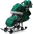Коляска комбинированная Ника Детям 7-8SK принт спортивный (зеленый)