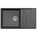 Кухонная мойка GranFest LEVEL 860L, 1-чаша+крыло 860х500 мм, черный (LV-860L черный)