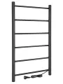 Полотенцесушитель электрический Vimarr 500х800 лесенка с нагревательным кабелем, подключение боковое, Kaskad PSK-VMRKe58BL черный матовый