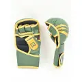 Перчатки для ММА RagE Fight Gear, хаки с золотым, искусственная кожа, S