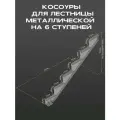Косоур правый для лестницы Премиум на 6 ступеней, чёрный