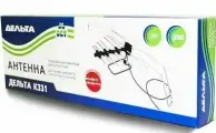 Антенна комнатная Дельта К331 (пассивная, МВ-ДМВ, без б/п, 4 дБ, коробка)