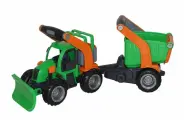 Машинка Полесье ГрипТрак, трактор снегоуборочный с полуприцепом, Wader (48400)