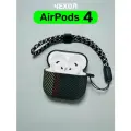 Чехол на airpods 4, для наушников айрподс 4, защитный кейс силикон soft-touch , с принтом
