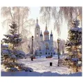Алмазная мозаика на подрамнике 40x50 см. BoomBoomShop. Церковь