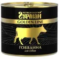 Четвероногий Гурман Golden line консервы для собак с говядиной - 525 г х 6 шт