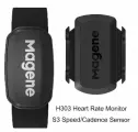 Magene H303 Датчик сердечного ритма Bluetooth ANT Обновление H64 HR S3 Монитор с нагрудным ремнем Двухрежимный компьютерный велосипед Спортивный ремень, Черный