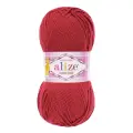 Пряжа для вязания ALIZE 'Cotton gold', 100г, 330м (55% хлопок, 45% акрил), ТУ (390 вишня), 5 мотков
