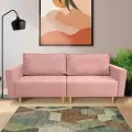 Раскладной диван кровать Чикаго прямой модульный, механизм еврокнижка, 217х85х84 см, розовый