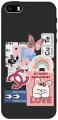 Силиконовый чехол на Apple iPhone SE / 5s / 5 / Эпл Айфон 5 / 5с / СЕ с рисунком Cute Stickers Soft Touch черный